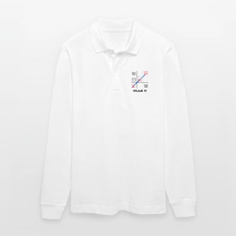 Tik tak to oder Käsekästchen, Urlaub oder Arbeit Stanley/Stella Unisex Bio-Langarm-Poloshirt Prepster