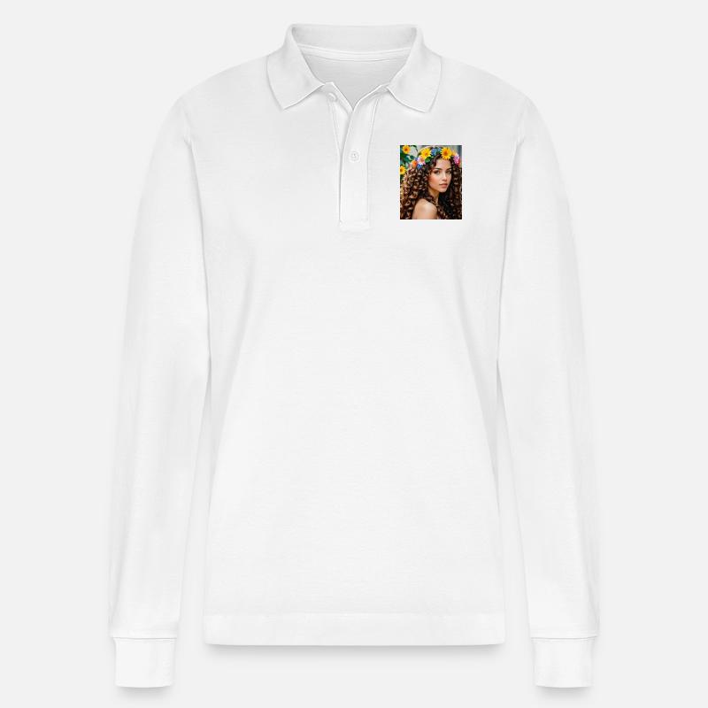 Beautiful - Stanley/Stella Unisex Bio-Langarm-Poloshirt Prepster - Weiß