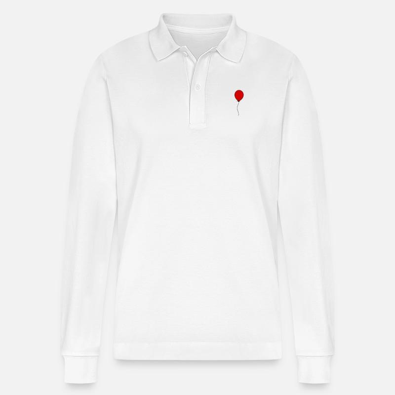 Der Balooninator - Stanley/Stella Unisex Bio-Langarm-Poloshirt Prepster - Weiß