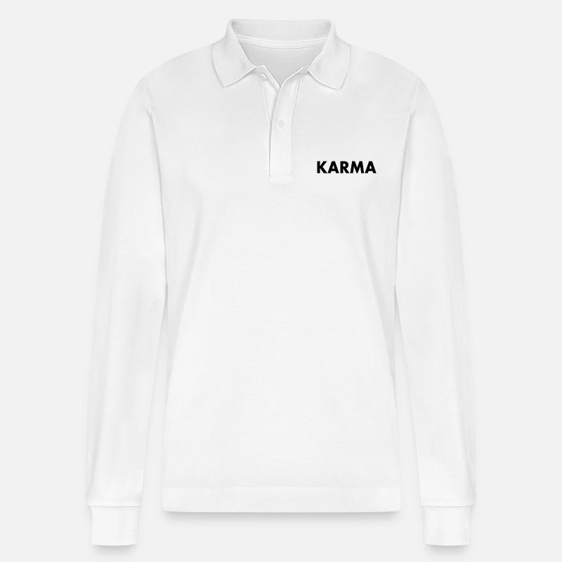 Karma - Stanley/Stella Unisex Bio-Langarm-Poloshirt Prepster - Weiß