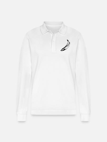 Banana - Stanley/Stella Unisex Bio-Langarm-Poloshirt Prepster - Weiß