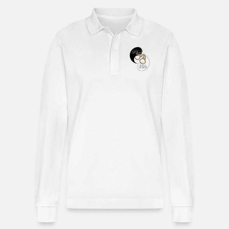Dom Sub - Stanley/Stella Unisex Bio-Langarm-Poloshirt Prepster - Weiß