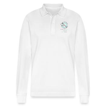 Schildmaid 1 - Stanley/Stella Unisex Bio-Langarm-Poloshirt Prepster - Weiß - Vorne - Anna (173cm) & Nico (186cm)