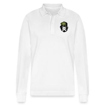 Spruch Jugend - Stanley/Stella Unisex Bio-Langarm-Poloshirt Prepster - Weiß - Vorne - Anna (173cm) & Nico (186cm)