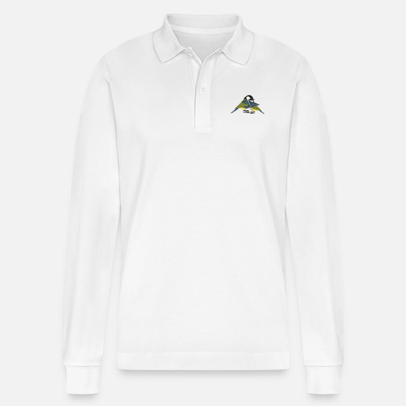 Blaumeise - Stanley/Stella Unisex Bio-Langarm-Poloshirt Prepster - Weiß