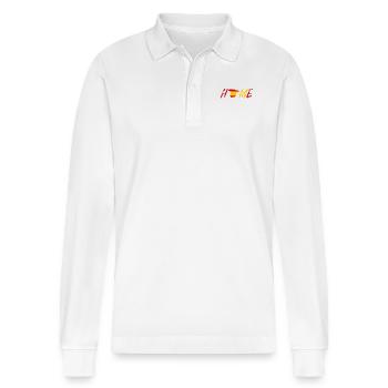 Spain Home - Stanley/Stella Organic Unisex Long-Sleeved Polo Shirt Prepster - white - Front - Anna (173cm) & Nico (186cm)