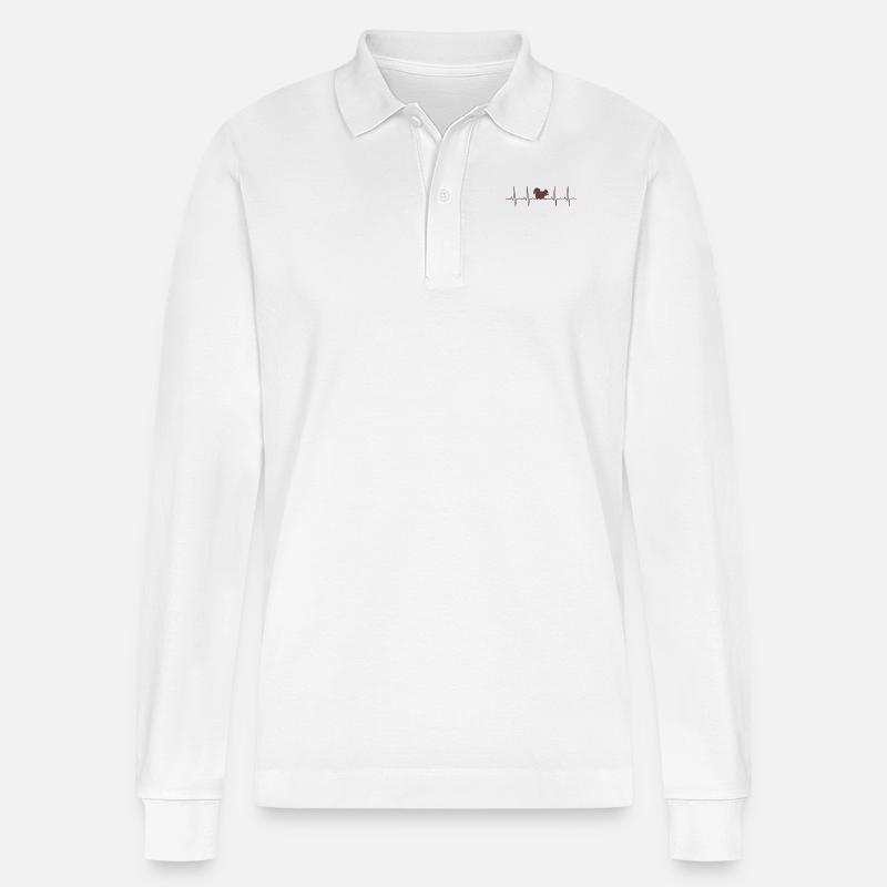 Eichhörnchen Herzschlag - Stanley/Stella Unisex Bio-Langarm-Poloshirt Prepster - Weiß