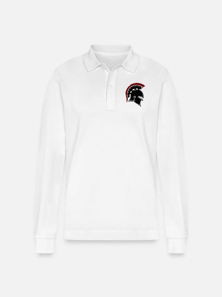 Spartans - Stanley/Stella Organic Unisex Long-Sleeved Polo Shirt Prepster - white