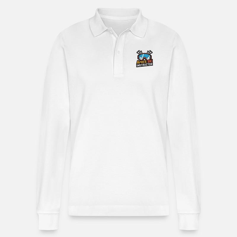 Apres Ski Instructor - Stanley/Stella Unisex Bio-Langarm-Poloshirt Prepster - Weiß
