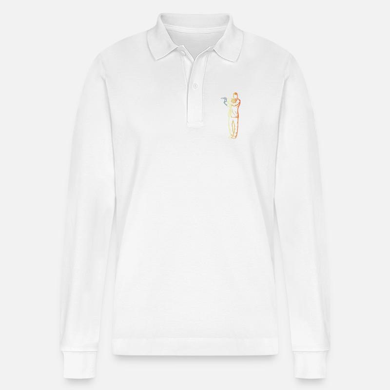 Lustiger Flöten Junge - Stanley/Stella Unisex Bio-Langarm-Poloshirt Prepster - Weiß