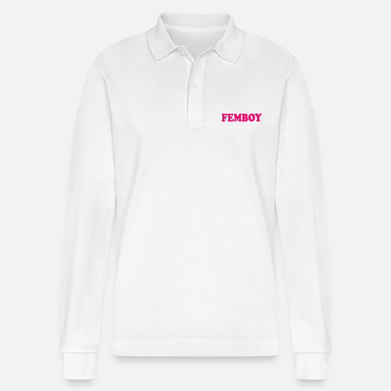 Femboy - Polo à manches longues bio PREPSTER Stanley/Stella Unisexe - blanc