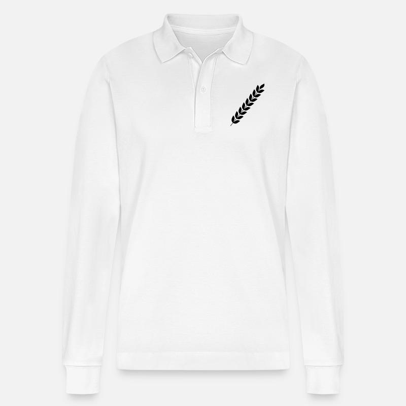 weizen - Stanley/Stella Unisex Bio-Langarm-Poloshirt Prepster - Weiß