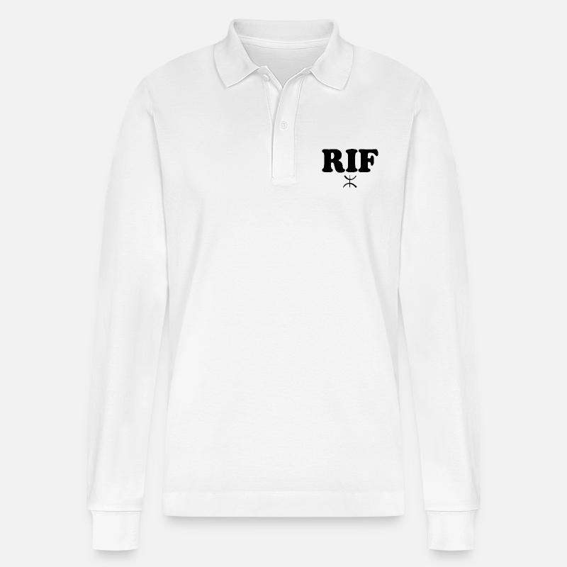 Rif - Stanley/Stella Unisex Bio-Langarm-Poloshirt Prepster - Weiß