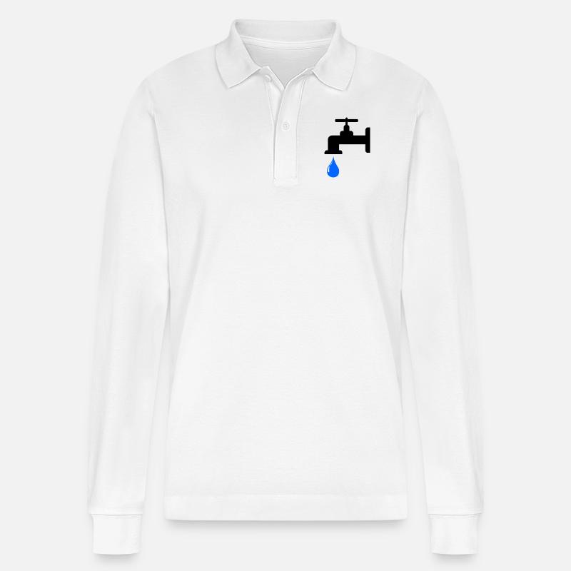 robinet - Polo à manches longues bio PREPSTER Stanley/Stella Unisexe - blanc
