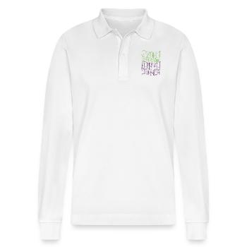 Fumetsu - Stanley/Stella Organic Unisex Long-Sleeved Polo Shirt Prepster - white - Front - Anna (173cm) & Nico (186cm)