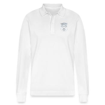 Dalmatinisches Wappen - Stanley/Stella Unisex Bio-Langarm-Poloshirt Prepster - Weiß - Vorne - Anna (173cm) & Nico (186cm)