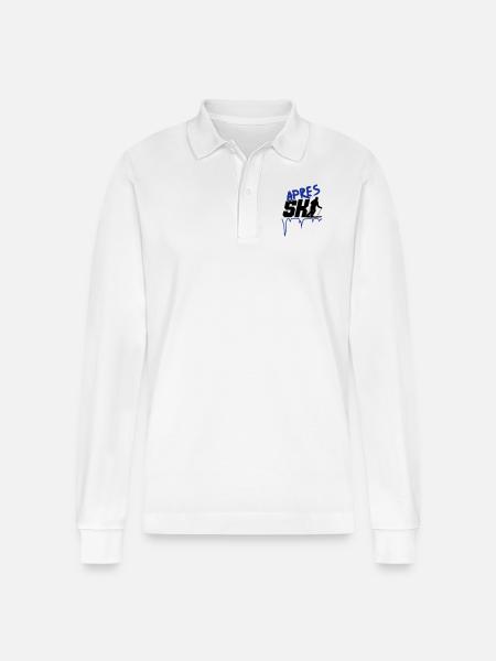 apres_2 - Stanley/Stella Organic Unisex Long-Sleeved Polo Shirt Prepster - white