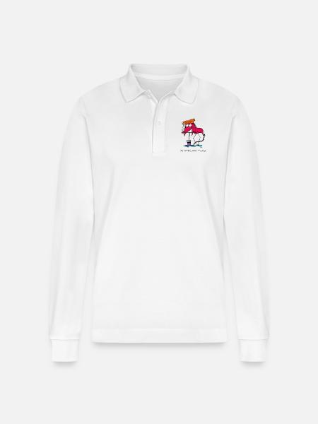 Je pompe donc je suis... - Polo à manches longues bio PREPSTER Stanley/Stella Unisexe - blanc