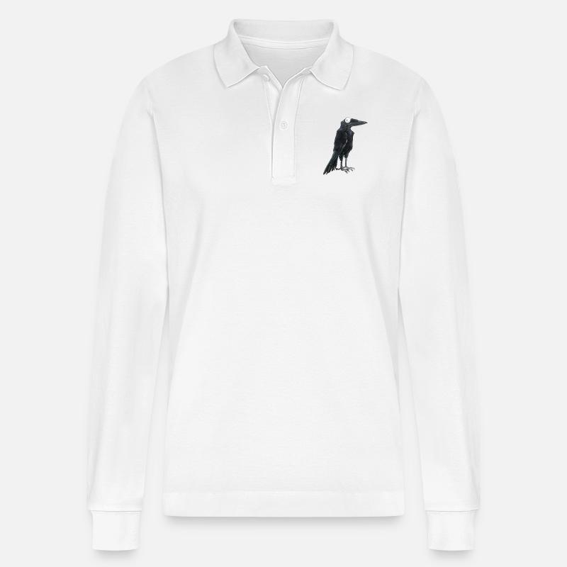 Rabenkrähe 1 - Stanley/Stella Unisex Bio-Langarm-Poloshirt Prepster - Weiß