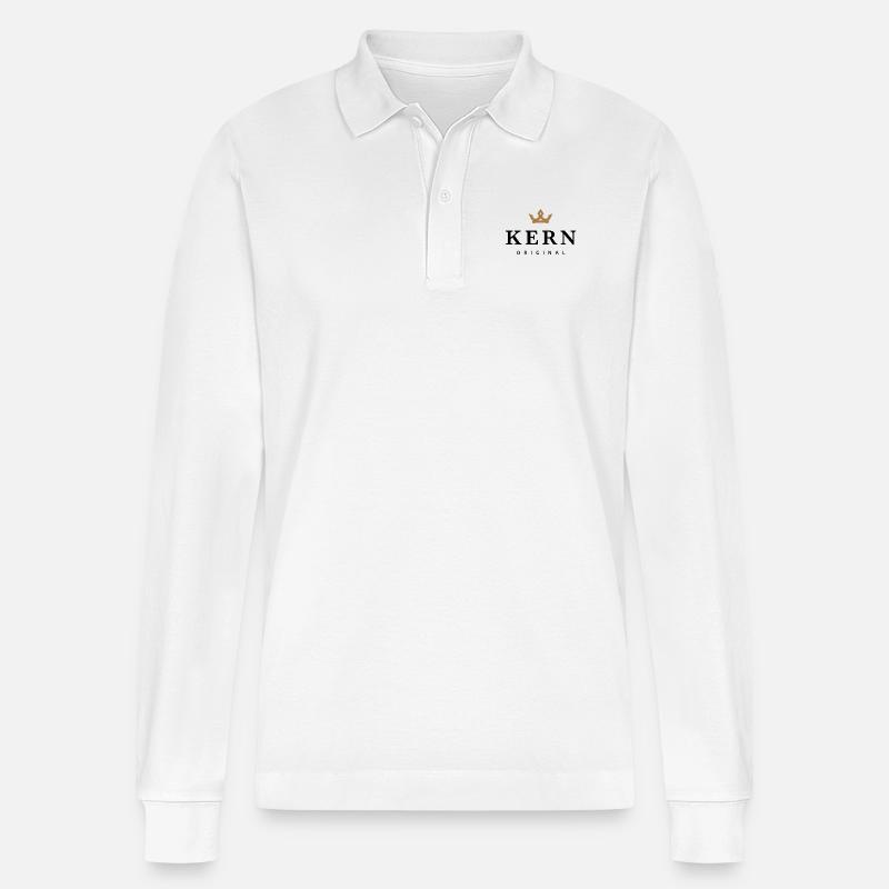 Kern - Stanley/Stella Unisex Bio-Langarm-Poloshirt Prepster - Weiß
