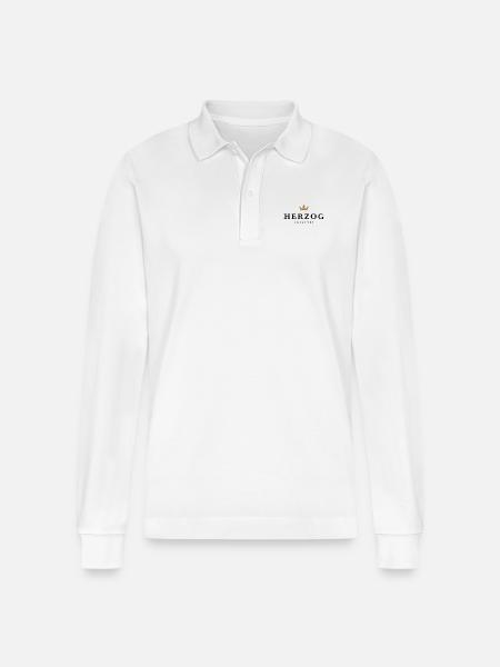 Herzog - Stanley/Stella Unisex Bio-Langarm-Poloshirt Prepster - Weiß