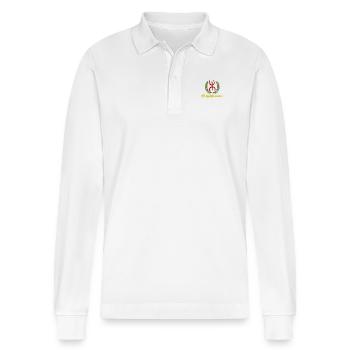 kabylifornian Logo - Polo à manches longues bio PREPSTER Stanley/Stella Unisexe - blanc - Devant - Anna (173cm) & Nico (186cm)