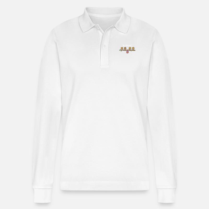 Be different - Stanley/Stella Unisex Bio-Langarm-Poloshirt Prepster - Weiß