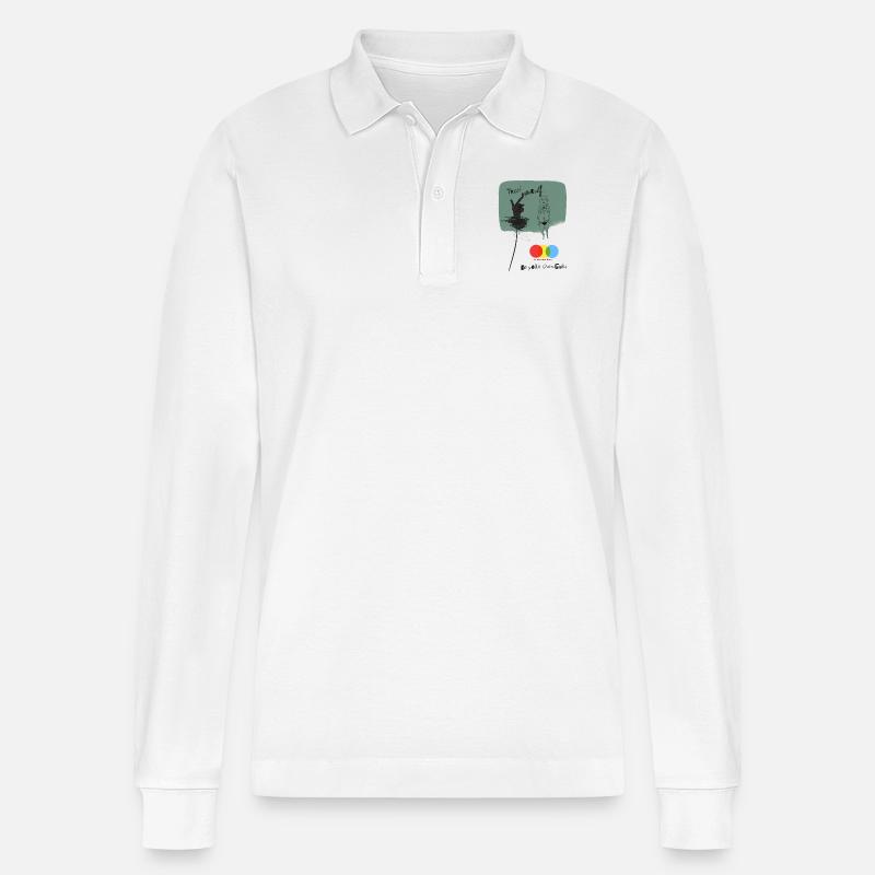 Trust yourself - Stanley/Stella Unisex Bio-Langarm-Poloshirt Prepster - Weiß