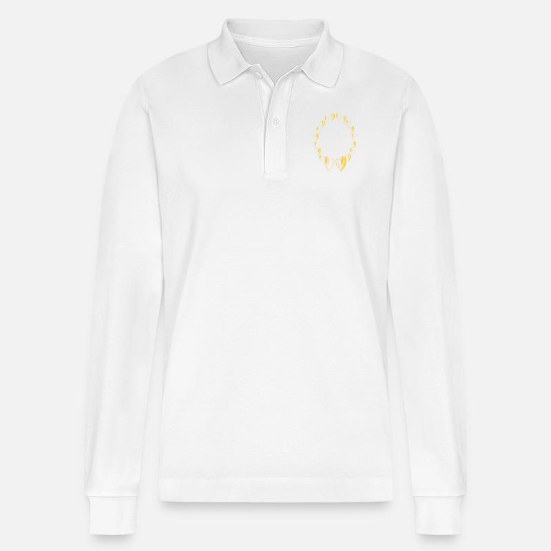Collier avec déclaration d'amour réciproque. - Polo à manches longues bio PREPSTER Stanley/Stella Unisexe - blanc
