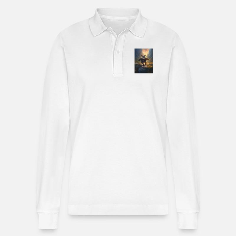Dartrocket - Stanley/Stella Unisex Bio-Langarm-Poloshirt Prepster - Weiß