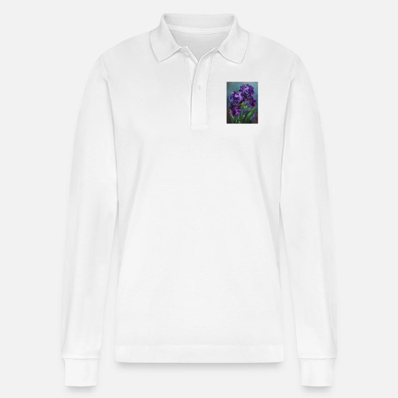 Iris FL 3 - Stanley/Stella Unisex Bio-Langarm-Poloshirt Prepster - Weiß