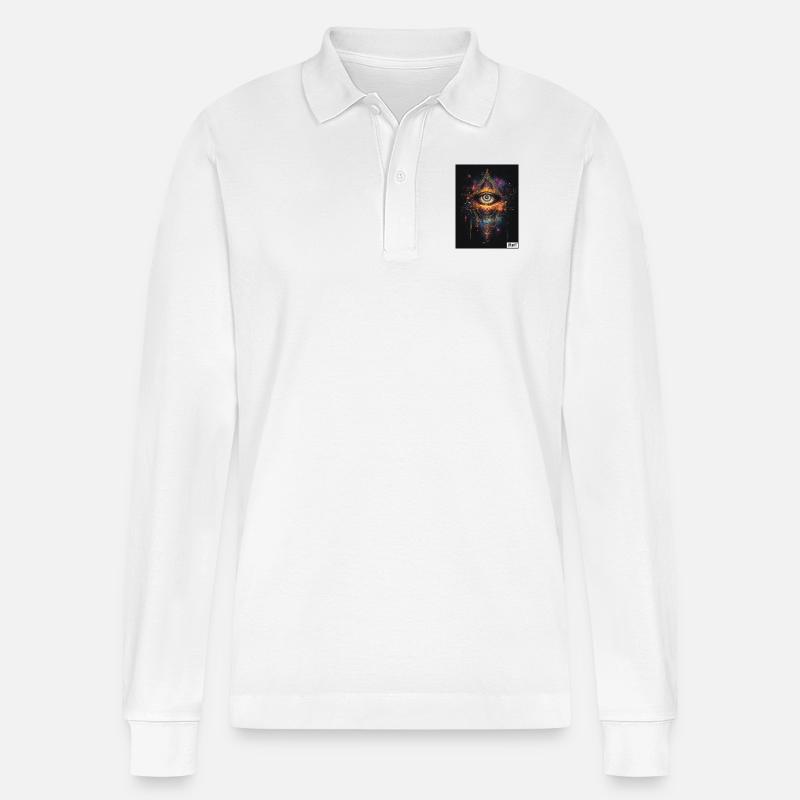The ThirdEye - Stanley/Stella Unisex Bio-Langarm-Poloshirt Prepster - Weiß