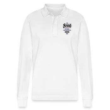 Nicht links oder rechtes - Stanley/Stella Unisex Bio-Langarm-Poloshirt Prepster - Weiß - Vorne - Anna (173cm) & Nico (186cm)