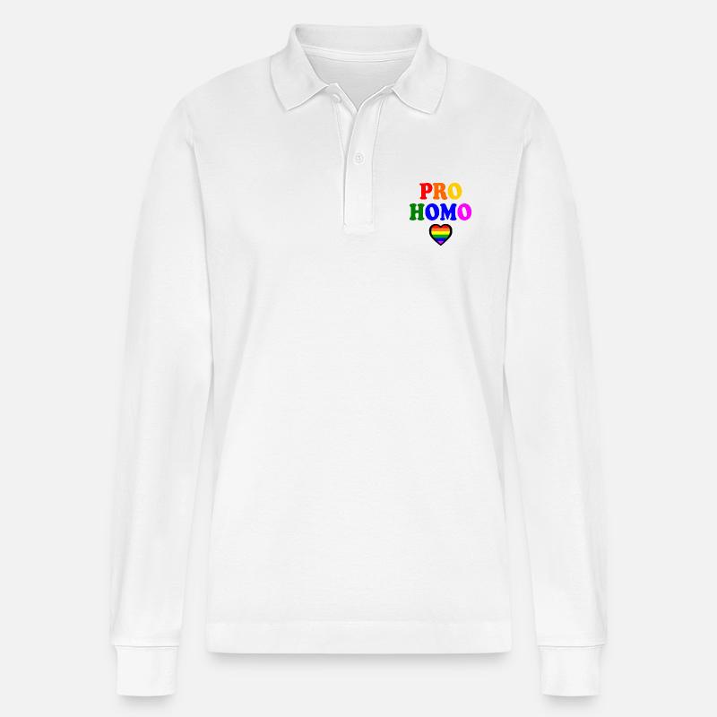 Pro homo - Stanley/Stella Unisex Bio-Langarm-Poloshirt Prepster - Weiß