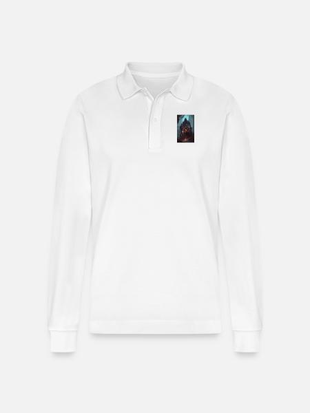 Dunkle Fantasy-Familiengeschichten - Stanley/Stella Unisex Bio-Langarm-Poloshirt Prepster - Weiß