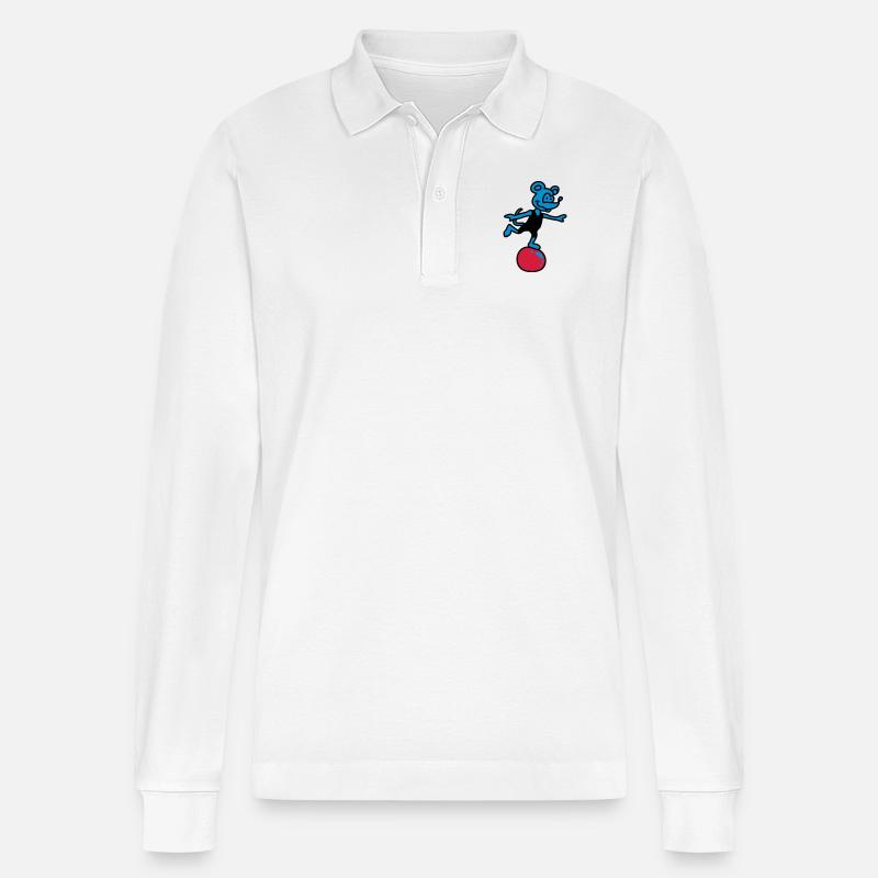 souris sportif 3 - Polo à manches longues bio PREPSTER Stanley/Stella Unisexe - blanc