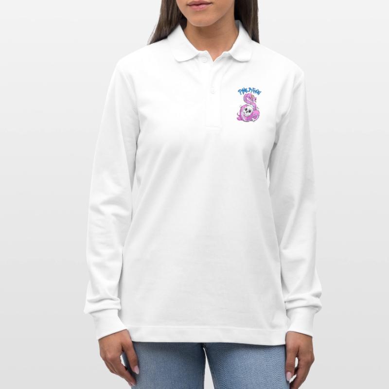 Pink Python (Blue) Stanley/Stella Unisex Bio-Langarm-Poloshirt Prepster