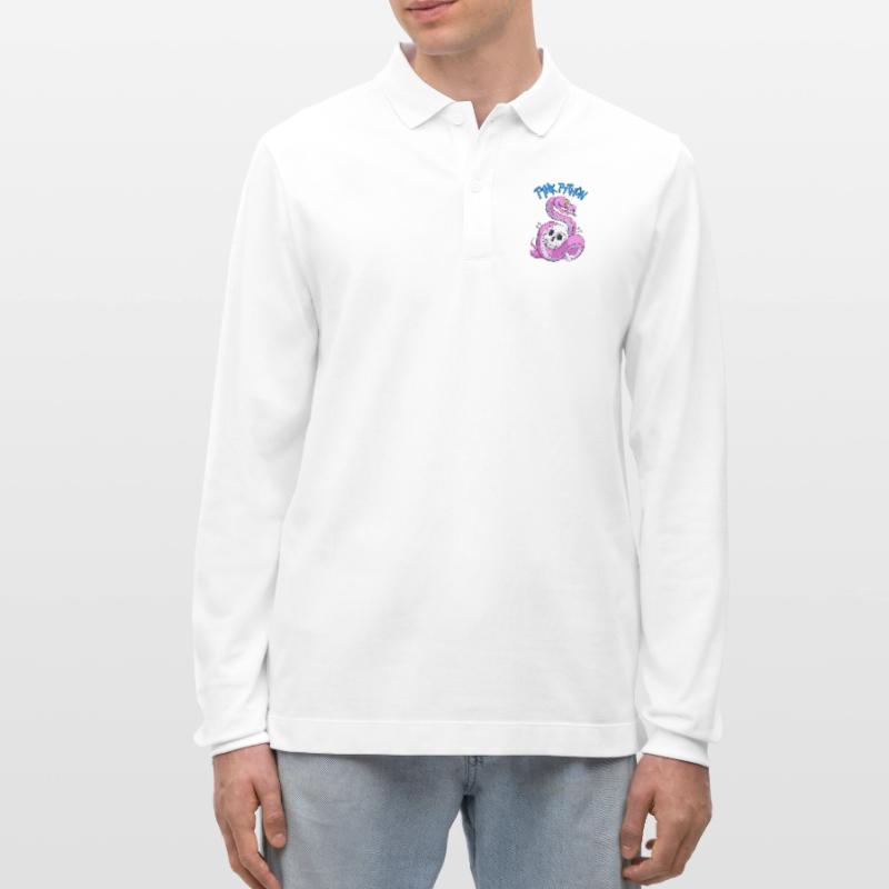 Pink Python (Blue) Stanley/Stella Unisex Bio-Langarm-Poloshirt Prepster