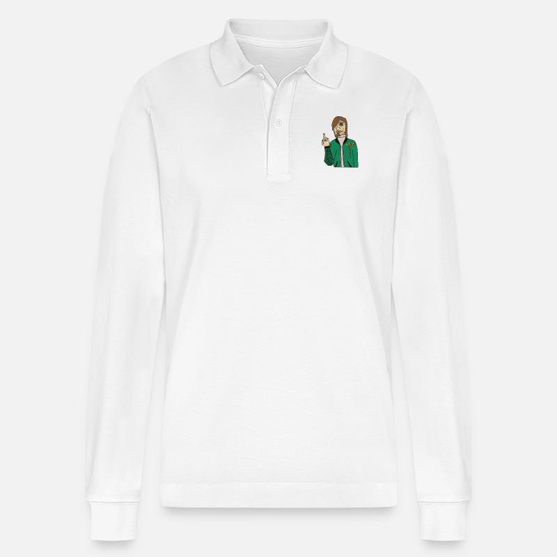 lede Markson - Stanley/Stella Unisex Bio-Langarm-Poloshirt Prepster - Weiß