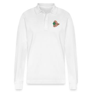 Zahnschmerzen - Stanley/Stella Unisex Bio-Langarm-Poloshirt Prepster - Weiß - Vorne - Anna (173cm) & Nico (186cm)