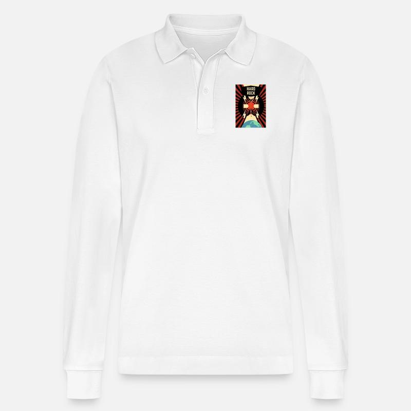 Hardrock - Stanley/Stella Unisex Bio-Langarm-Poloshirt Prepster - Weiß
