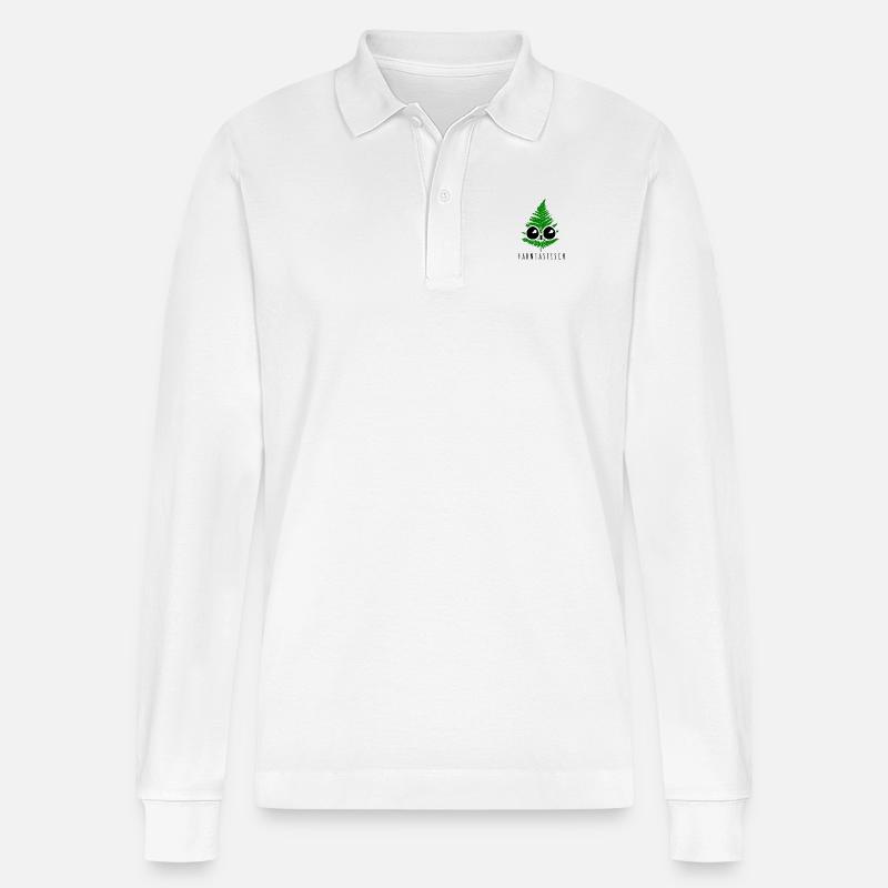 farntastisch - Stanley/Stella Unisex Bio-Langarm-Poloshirt Prepster - Weiß