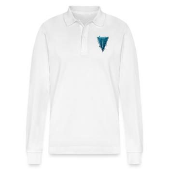 Rowing - Stanley/Stella Organic Unisex Long-Sleeved Polo Shirt Prepster - white - Front - Anna (173cm) & Nico (186cm)