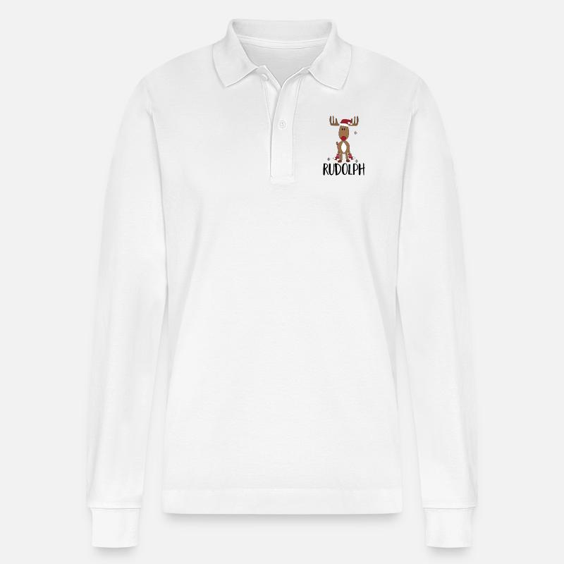 Weihnachten - Stanley/Stella Unisex Bio-Langarm-Poloshirt Prepster - Weiß