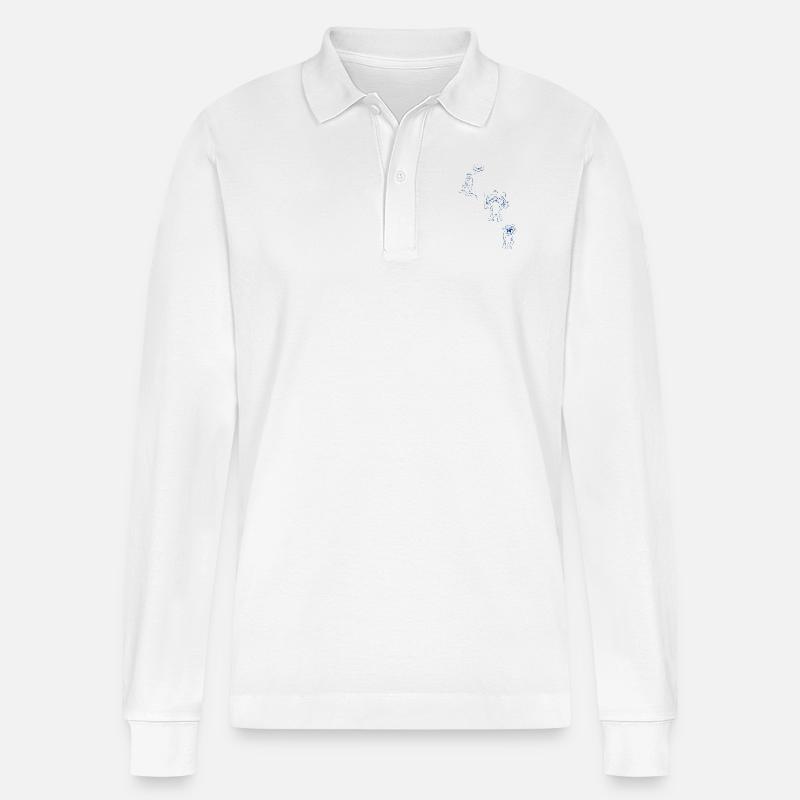 The painter - Stanley/Stella Unisex Bio-Langarm-Poloshirt Prepster - Weiß