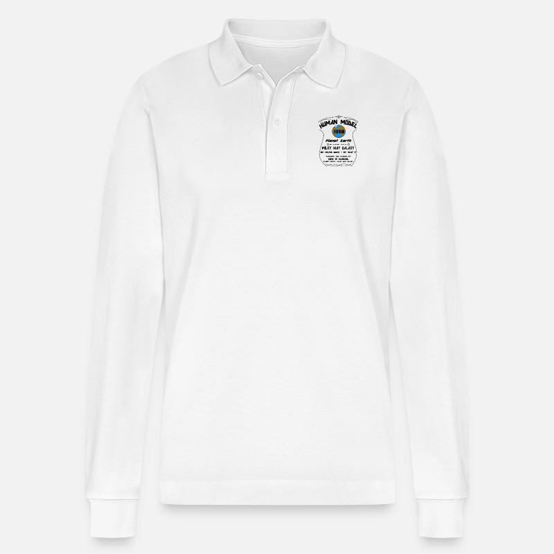 1998 - Stanley/Stella Unisex Bio-Langarm-Poloshirt Prepster - Weiß