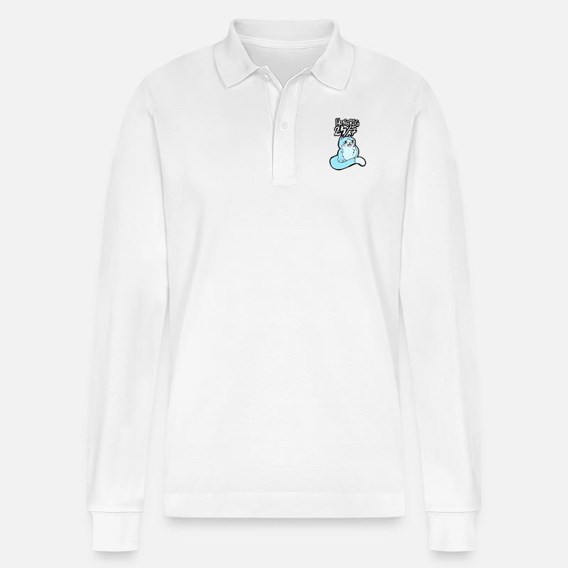 Hungrig 24/7 - Stanley/Stella Unisex Bio-Langarm-Poloshirt Prepster - Weiß