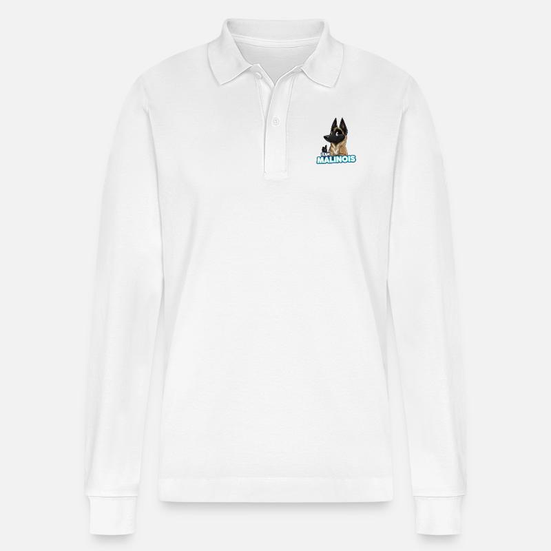 TEAM Mechelen - Stanley/Stella Unisex Bio-Langarm-Poloshirt Prepster - Weiß