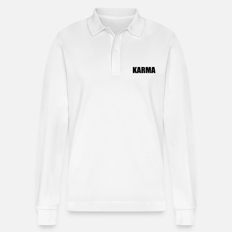 Karma - Stanley/Stella Unisex Bio-Langarm-Poloshirt Prepster - Weiß