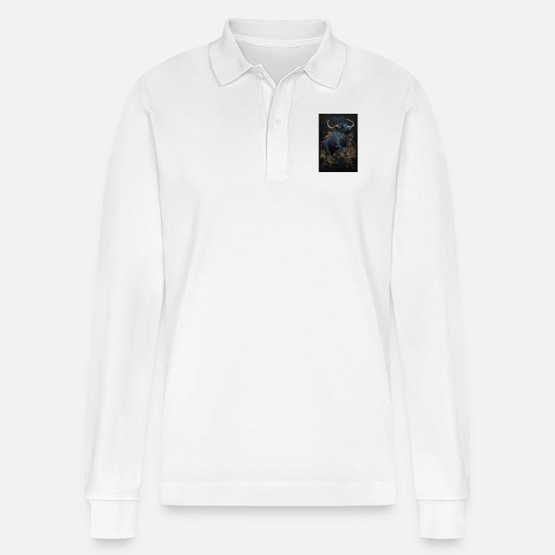 Stier - Stanley/Stella Unisex Bio-Langarm-Poloshirt Prepster - Weiß